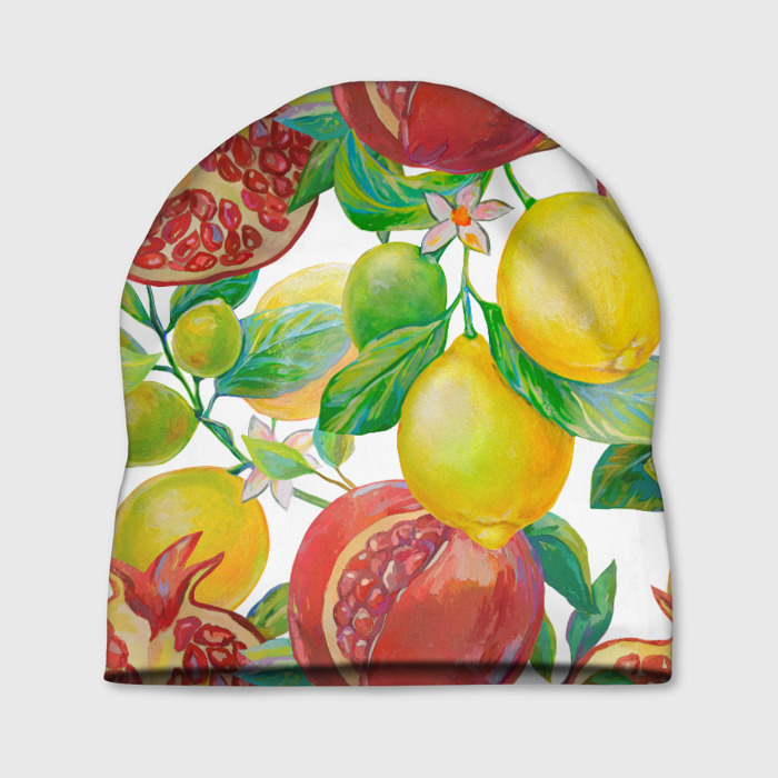Шапка 3D Лимоны и гранаты фото