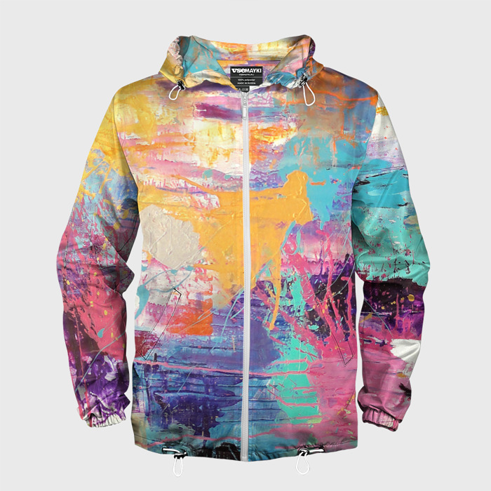 Мужская ветровка 3D Ляпы красок фото