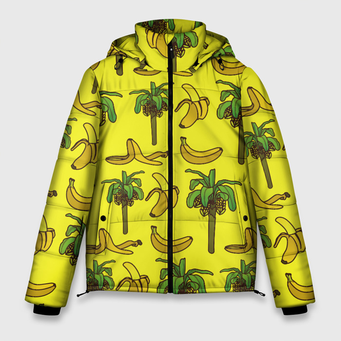 Мужская зимняя куртка 3D Пальмы и бананы фото