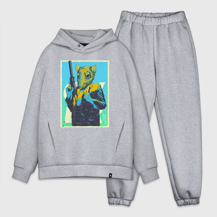 Мужской костюм oversize хлопок Опасный Рихтер фото