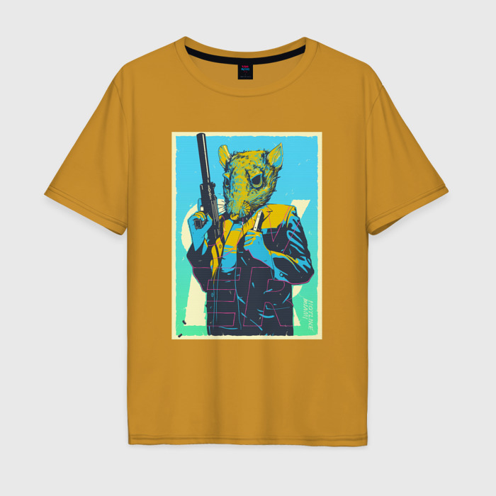 Мужская футболка хлопок Oversize Опасный Рихтер фото