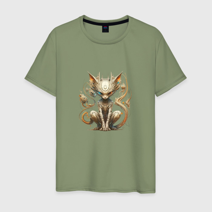 Мужская футболка хлопок Кот Ксеноморф фото