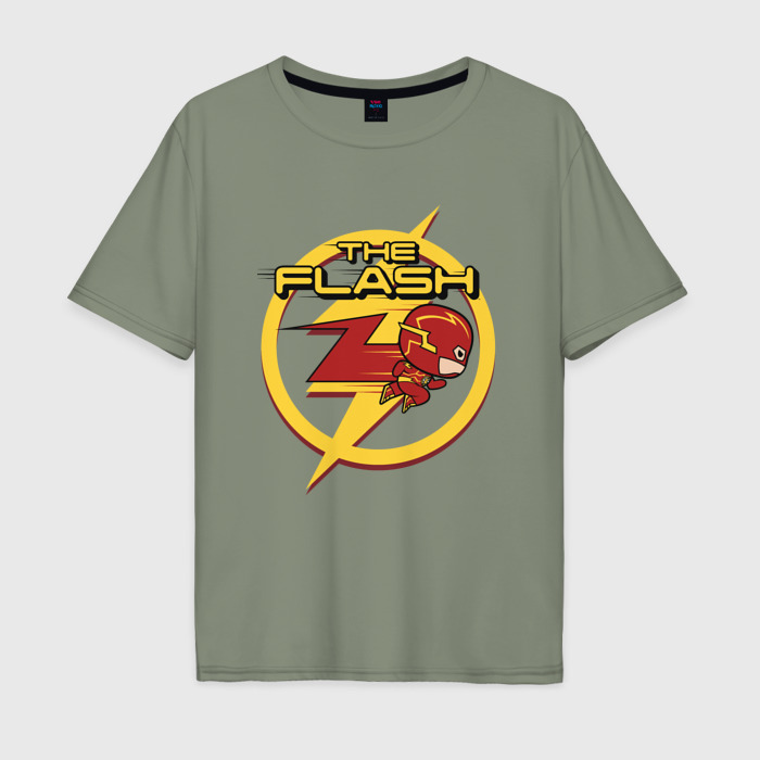 Мужская футболка хлопок Oversize Chibi Flash фото