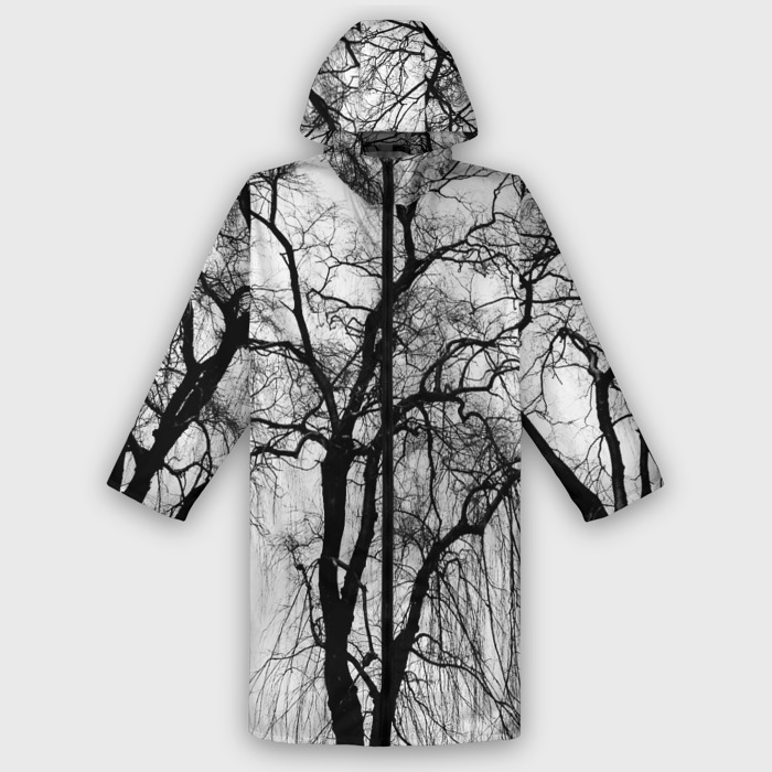 Дождевик унисекс 3D Деревья в парке фото