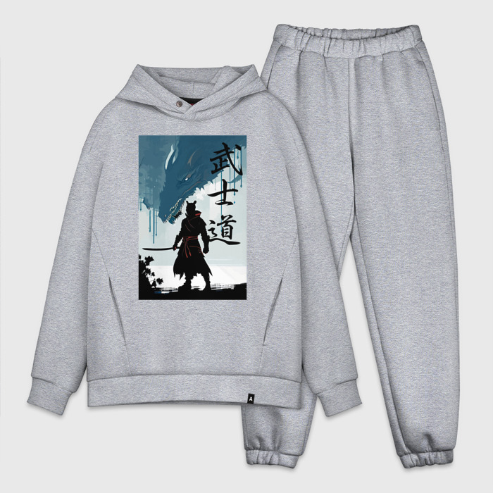 Мужской костюм oversize хлопок Бусидо   кодекс самурая   Япония фото