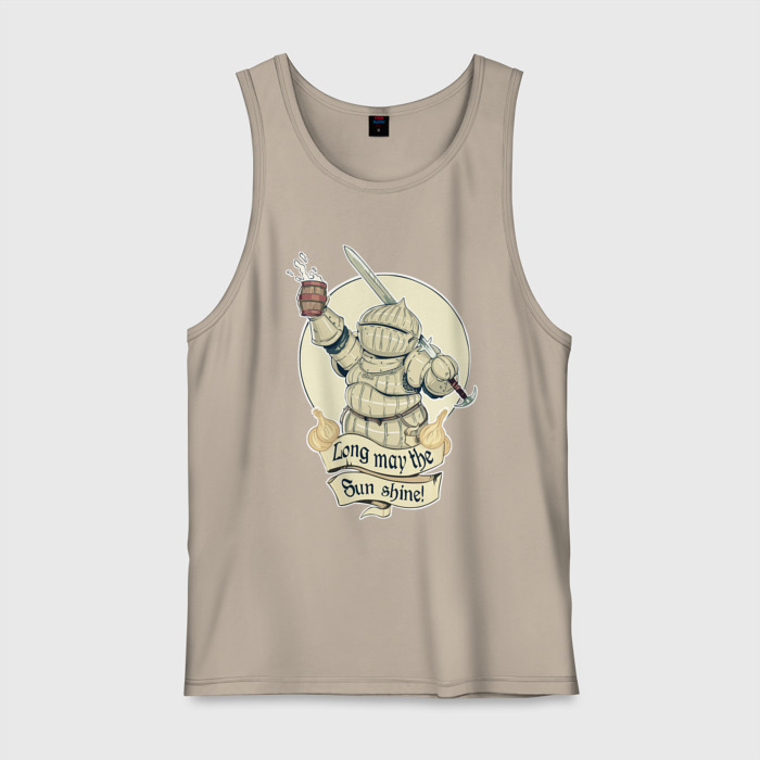 Мужская майка хлопок рыцарь с пивной кружкой фото