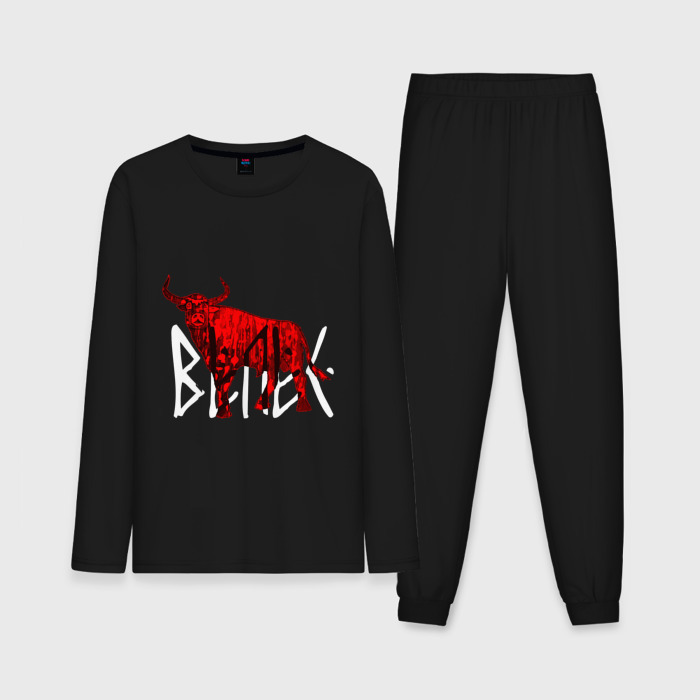 Мужская пижама с лонгсливом хлопок Славянский Велес медведь фото