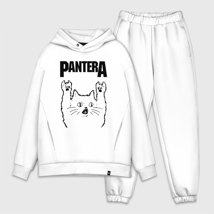 Мужской костюм oversize хлопок Pantera   rock cat фото