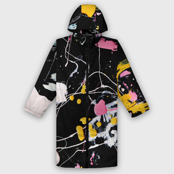 Дождевик унисекс 3D Композиция из пятен красок фото