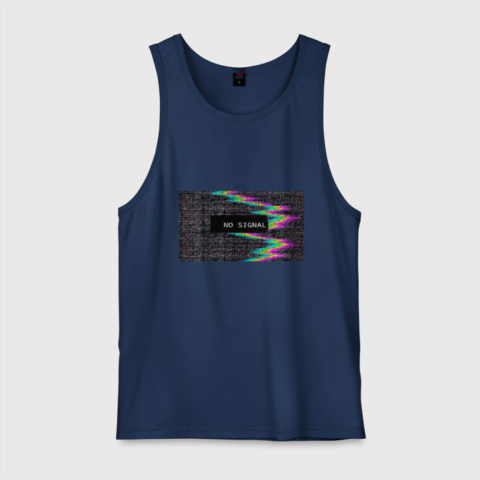 Мужская майка хлопок Потерянный сигнал фото