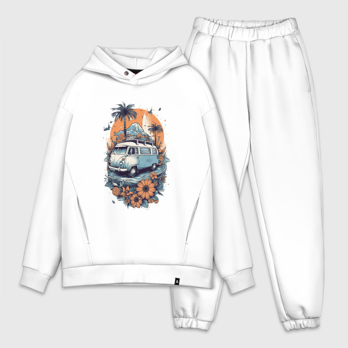 Мужской костюм oversize хлопок Путешествие на фургоне фото