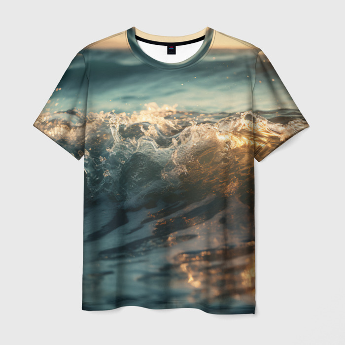 Мужская футболка 3D Море: арт нейросети фото