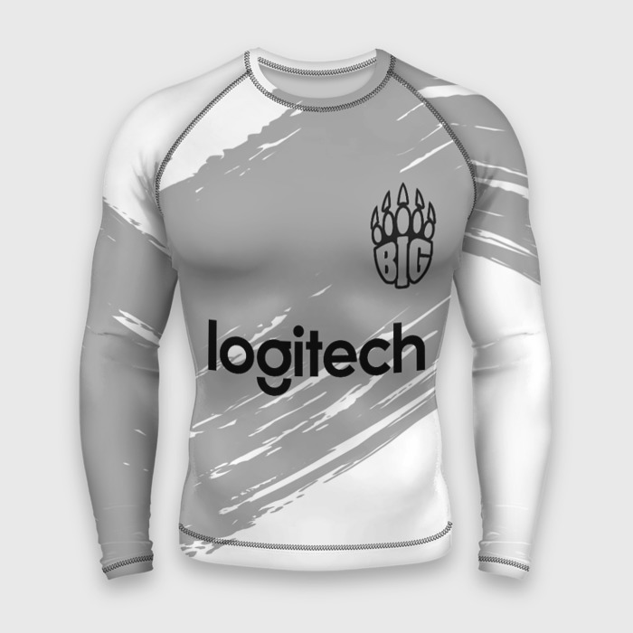 Мужской рашгард 3D Форма BIG white фото