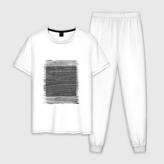 Мужская пижама хлопок Квадрат за полосами фото