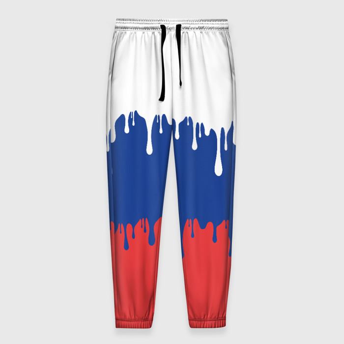 Мужские брюки 3D Флаг России   потёки фото