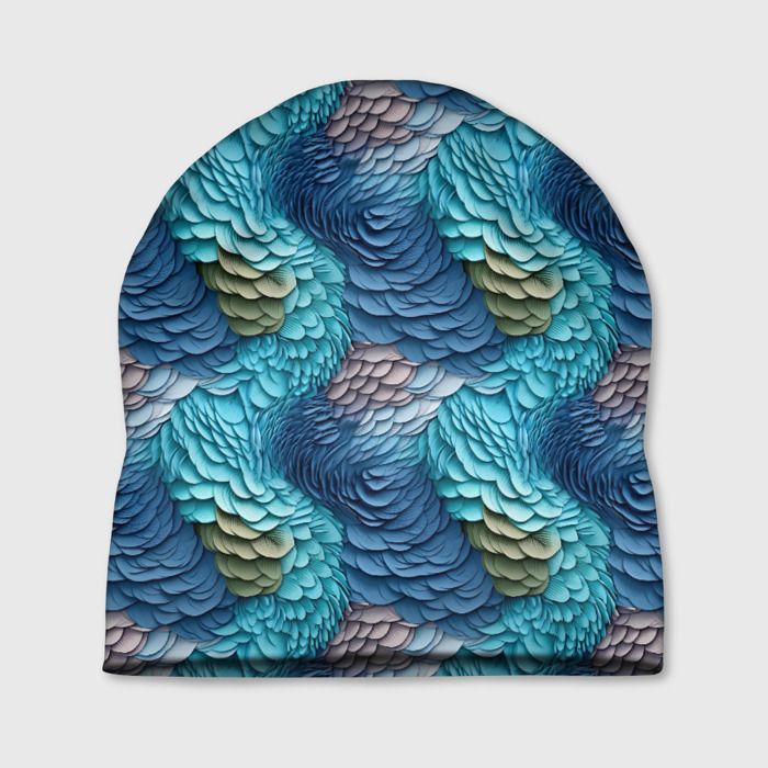 Шапка 3D Чешуя сказочного существа фото