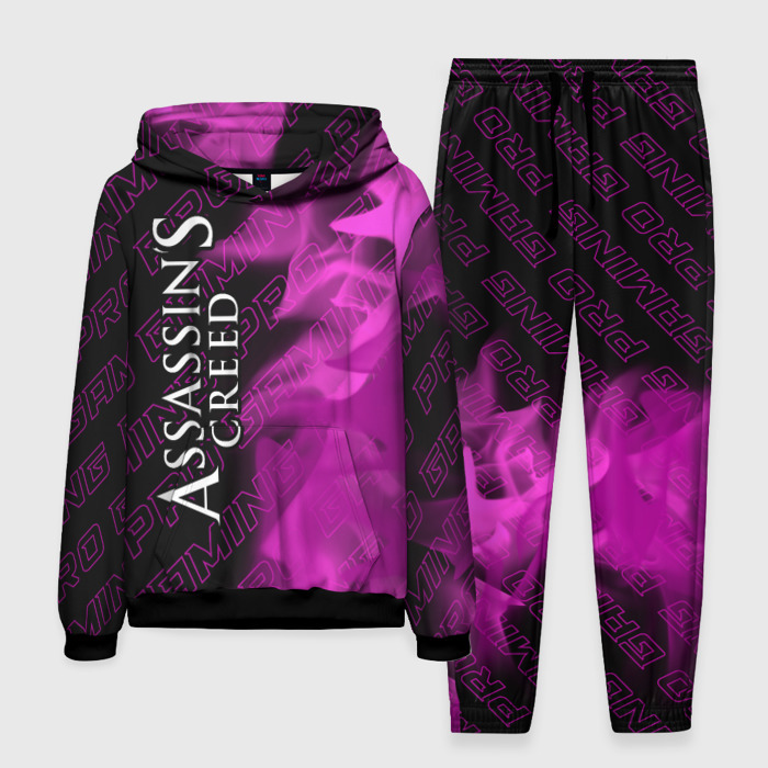 Мужской костюм с толстовкой 3D Assassins Creed pro gaming: по вертикали фото