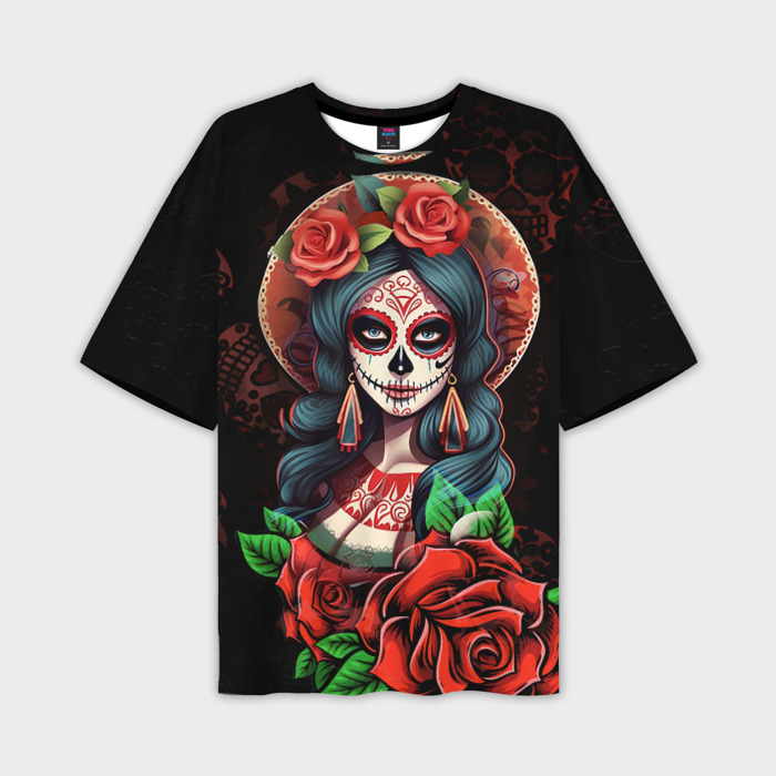 Мужская футболка oversize 3D Паломница   La Peregrina фото