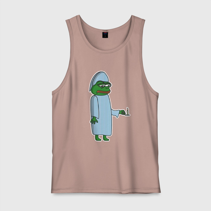 Мужская майка хлопок Лягушонок Пепе в пижаме фото