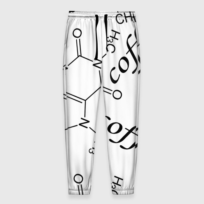 Мужские брюки 3D Структурная формула кофе фото