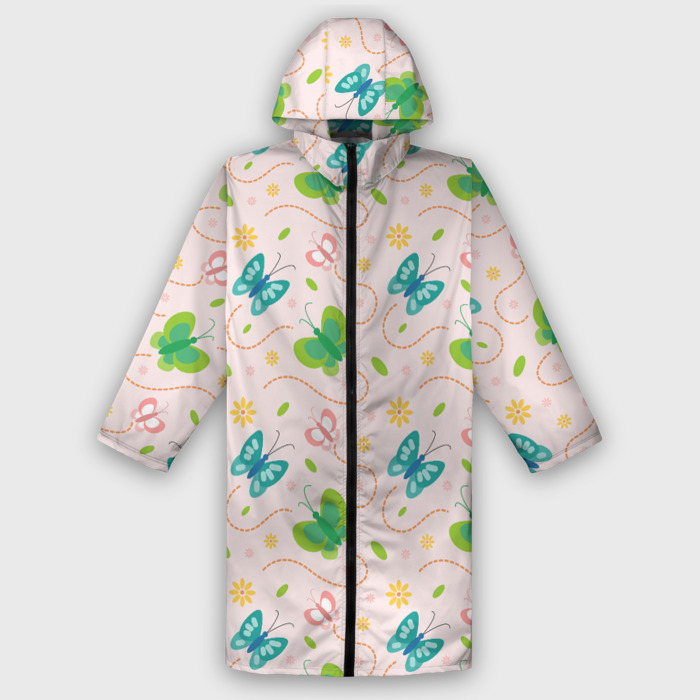 Дождевик унисекс 3D Прекрасные бабочки фото