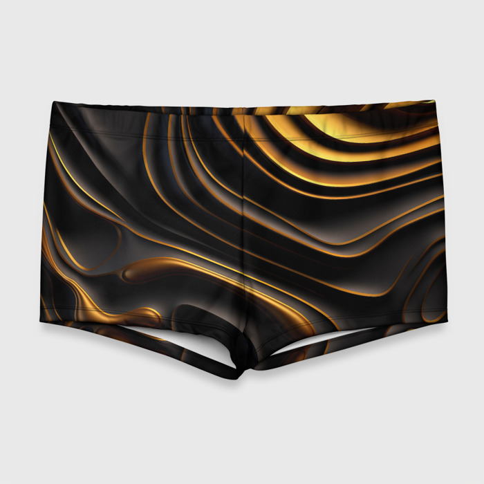 Мужские купальные плавки 3D Золотые барельефы фото