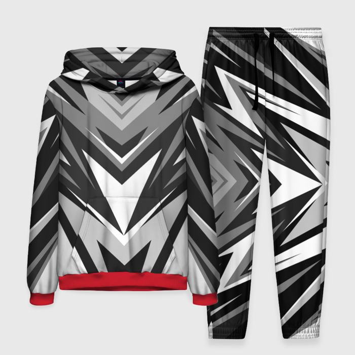 Мужской костюм с толстовкой 3D Спортивная униформа   фитнес фото