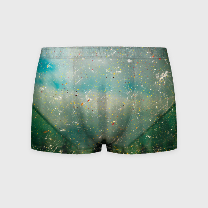 Мужские трусы 3D Светло зелёный паттерн фото