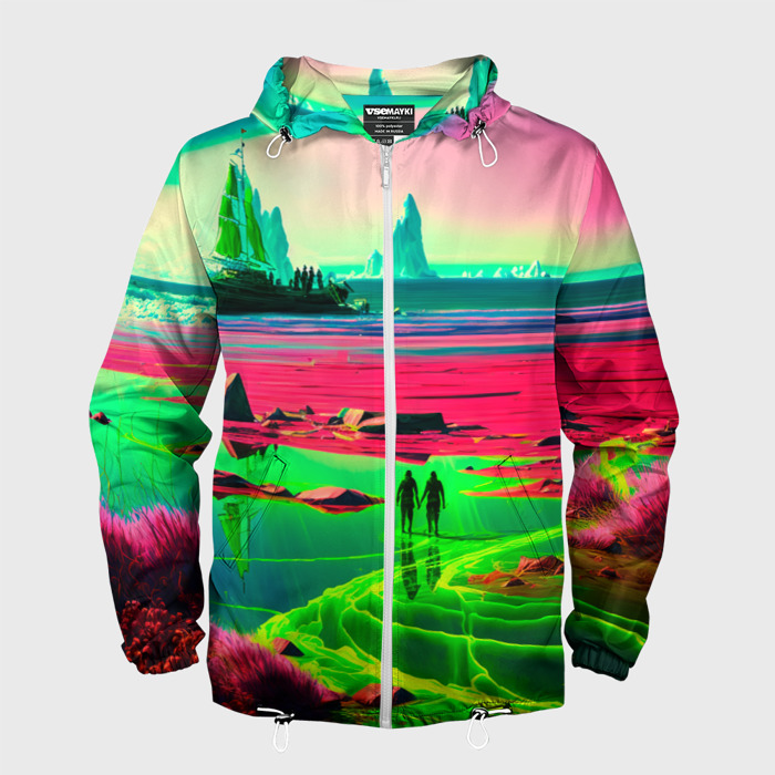 Мужская ветровка 3D Кислотный мир фото