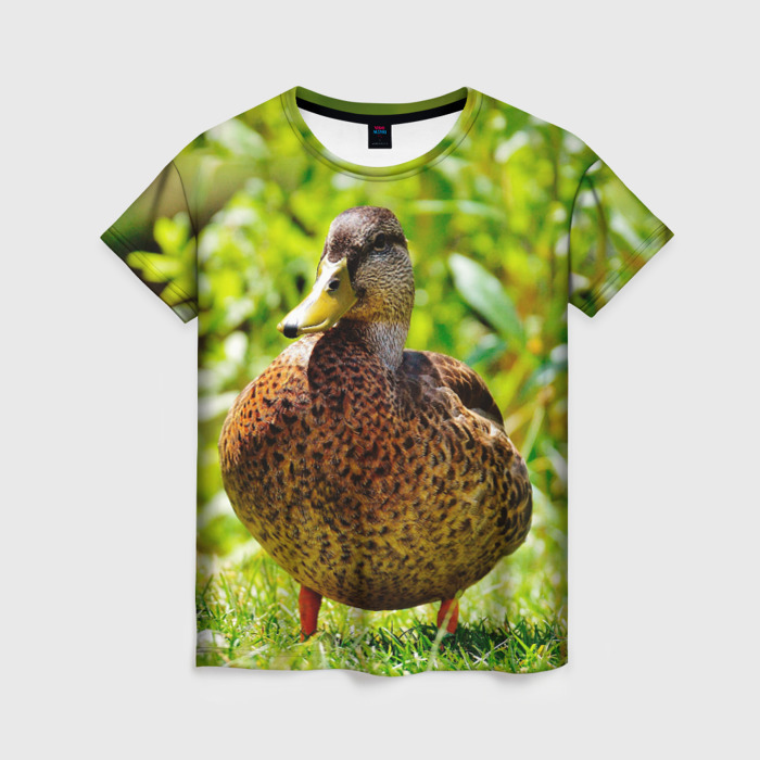 Женская футболка 3D Утка Кряква фото
