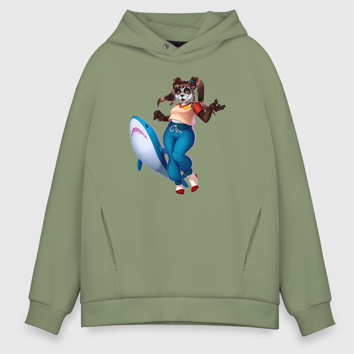 Мужское худи Oversize хлопок Чуанли и Акуль фото