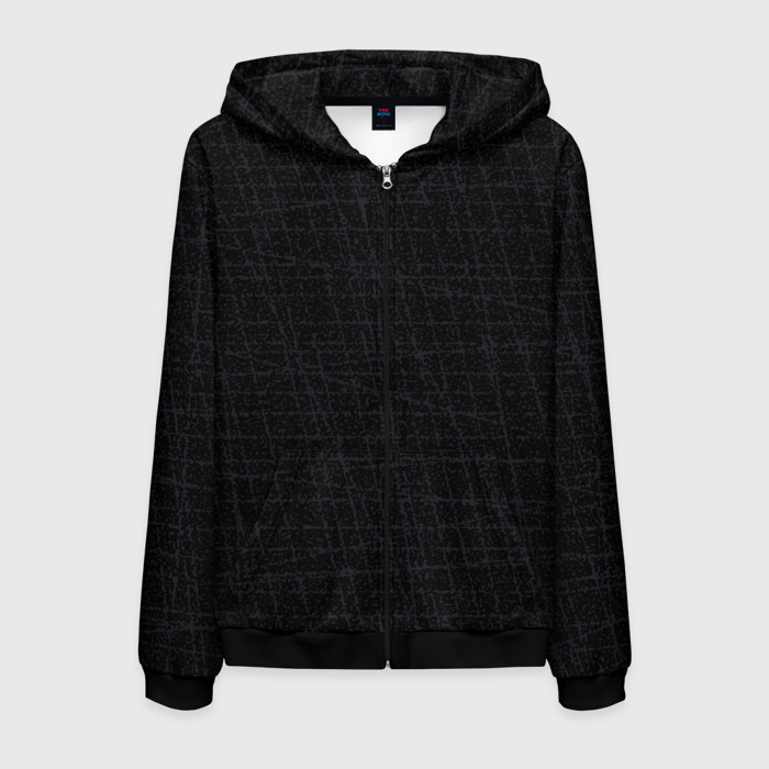 Мужская толстовка 3D на молнии Текстура чёрно серый фото