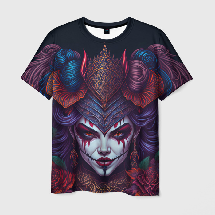 Мужская футболка 3D Демонесса клоунесса фото