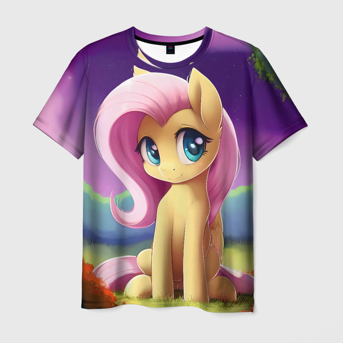 Мужская футболка 3D Флаттершай фото