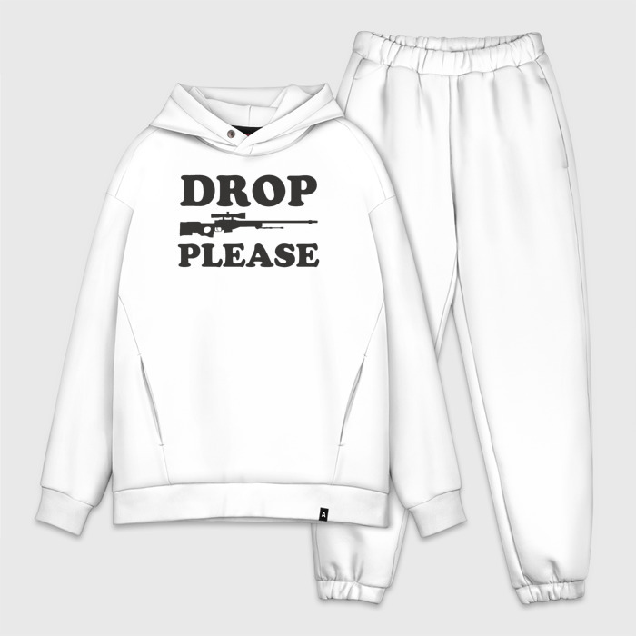 Мужской костюм oversize хлопок Please drop фото