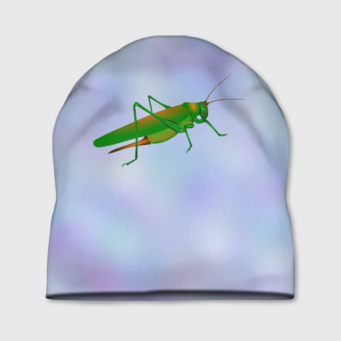 Шапка 3D Кузнечик зеленый фото