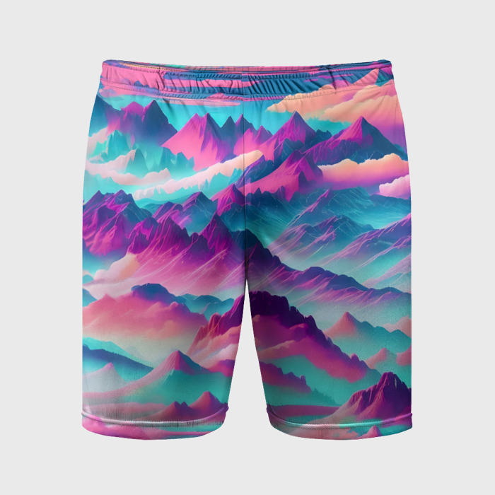 Мужские шорты спортивные Горы яркие фото