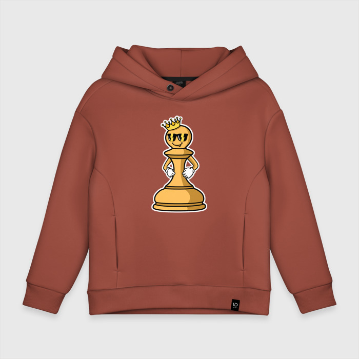 Детское худи Oversize хлопок Шахматная пешка InChess фото