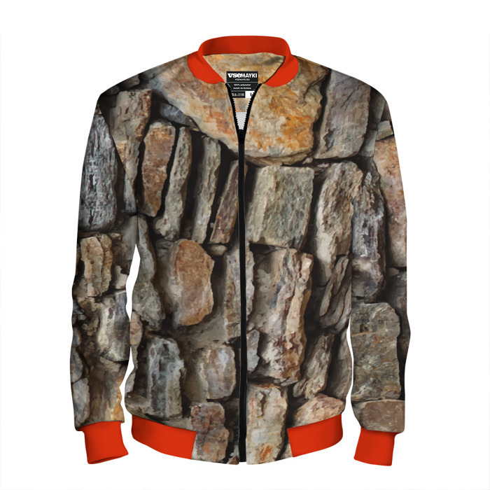 Мужской бомбер 3D Каменный стиль фото