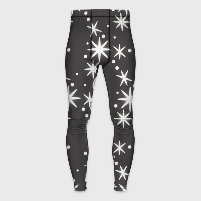 Мужские тайтсы 3D Звёздные снежинки фото