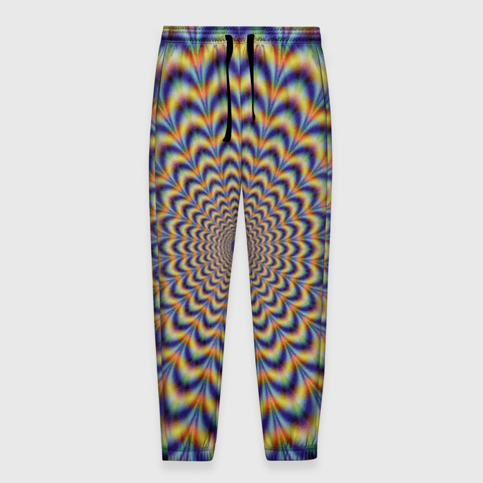 Мужские брюки 3D гипнотический рисунок фото