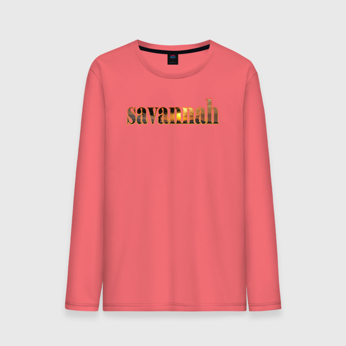 Мужской лонгслив хлопок Природа саванны фото