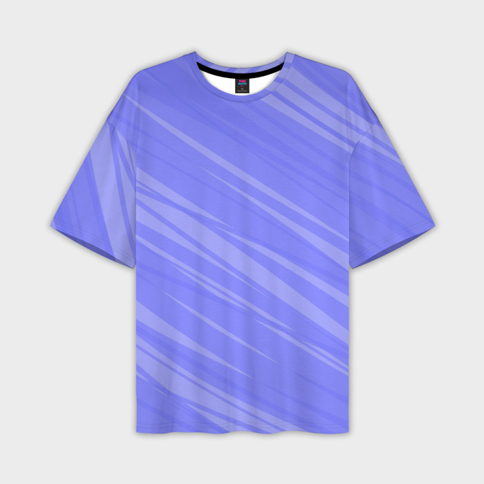 Мужская футболка oversize 3D Диагональные полосы сиреневый фото