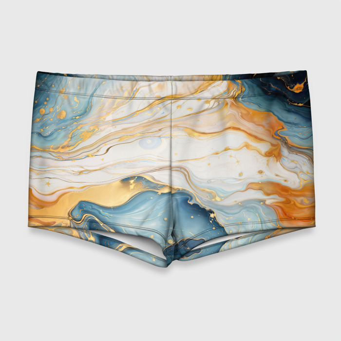 Мужские купальные плавки 3D Мраморная абстракция фото