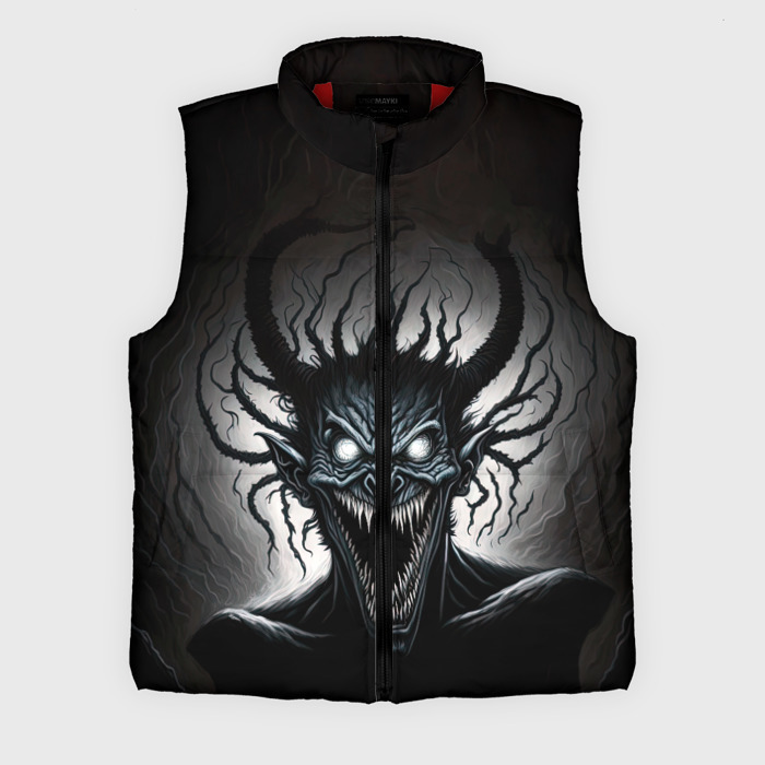 Мужской жилет утепленный 3D Демоническая радость фото
