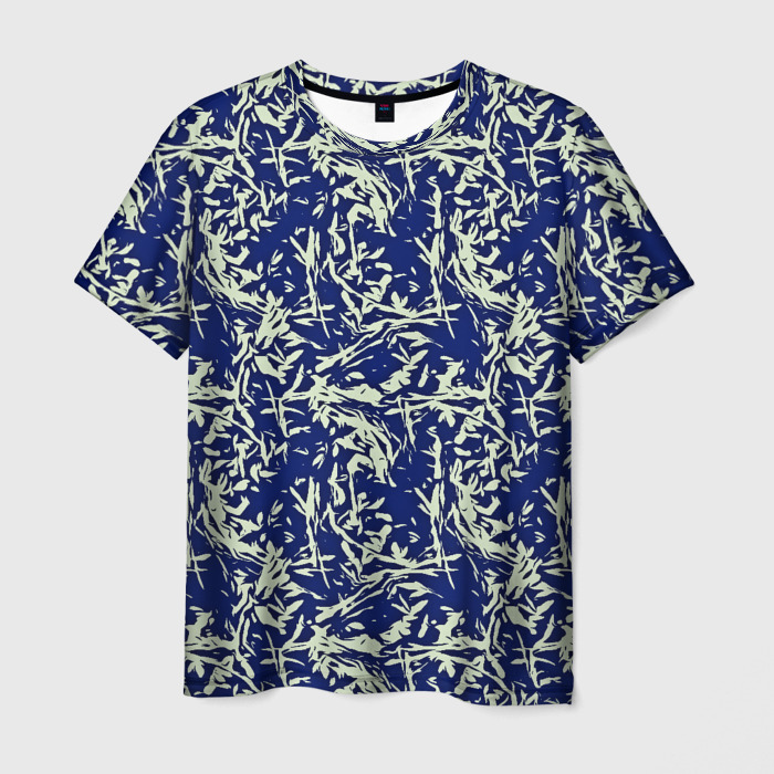 Мужская футболка 3D Абстракция темно синий фото