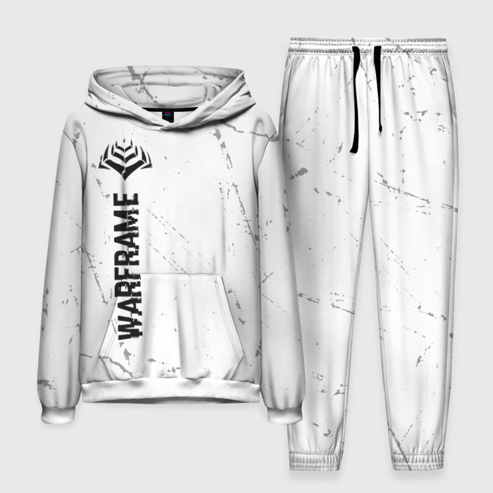Мужской костюм с толстовкой 3D Warframe glitch на светлом фоне: по вертикали фото