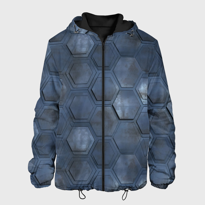 Мужская куртка 3D Металлические плиты фото