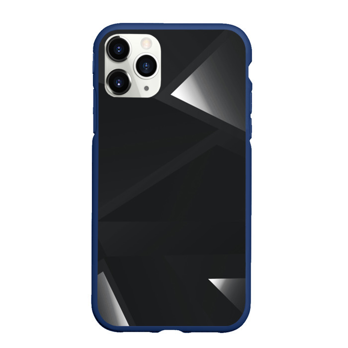 Чехол для iPhone 11 Pro матовый Черно белая абстрация фото