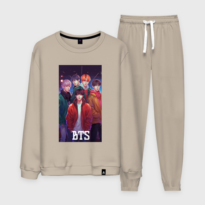 Мужской костюм хлопок Kpop BTS art  style фото